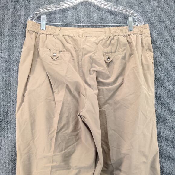 JMS Just My Size Womens Shaped Fit Pants Size 16W Tan Brown Logo - Picture 8 of 11